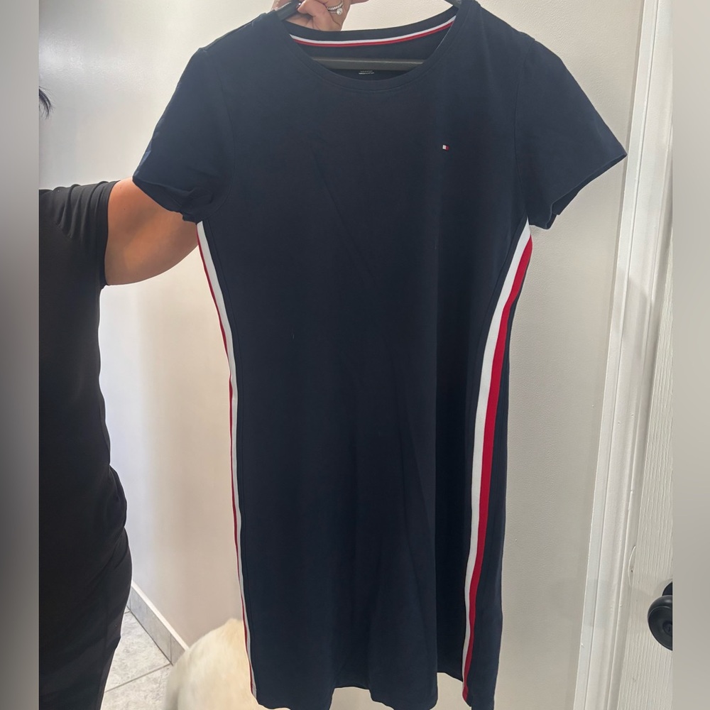Tommy Hilfiger Navy Dress with Red and White Accents